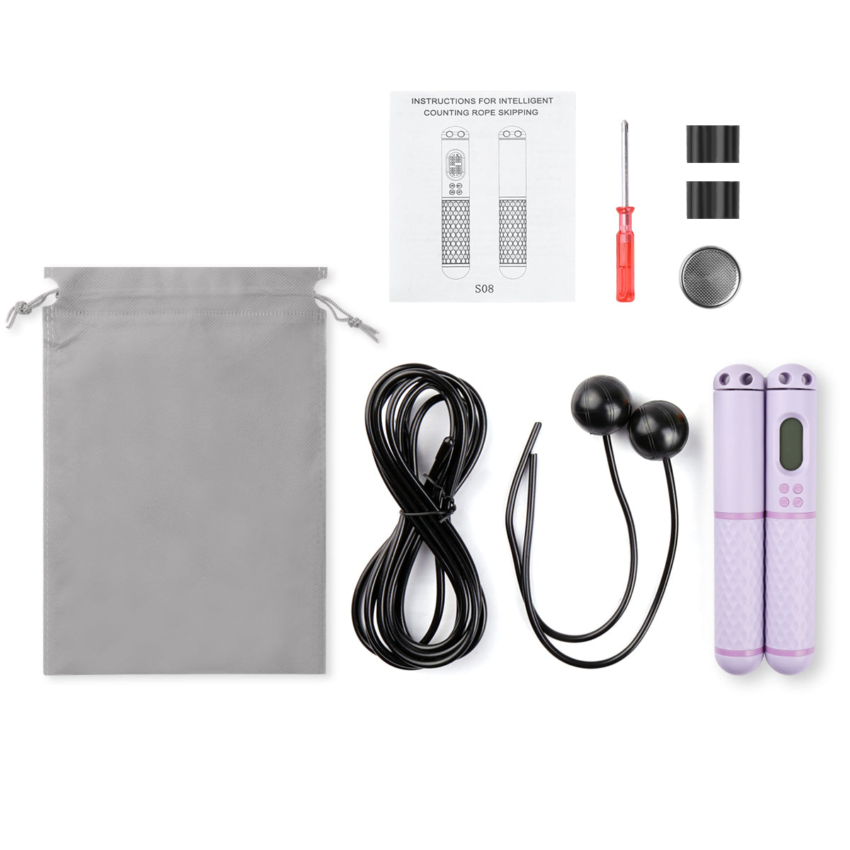 Digital cordless skipping rope