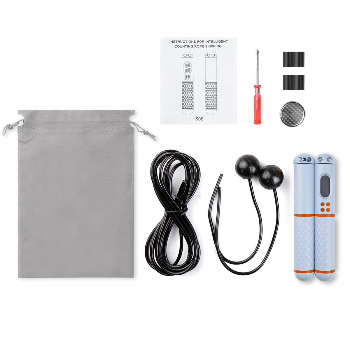 Digital cordless skipping rope