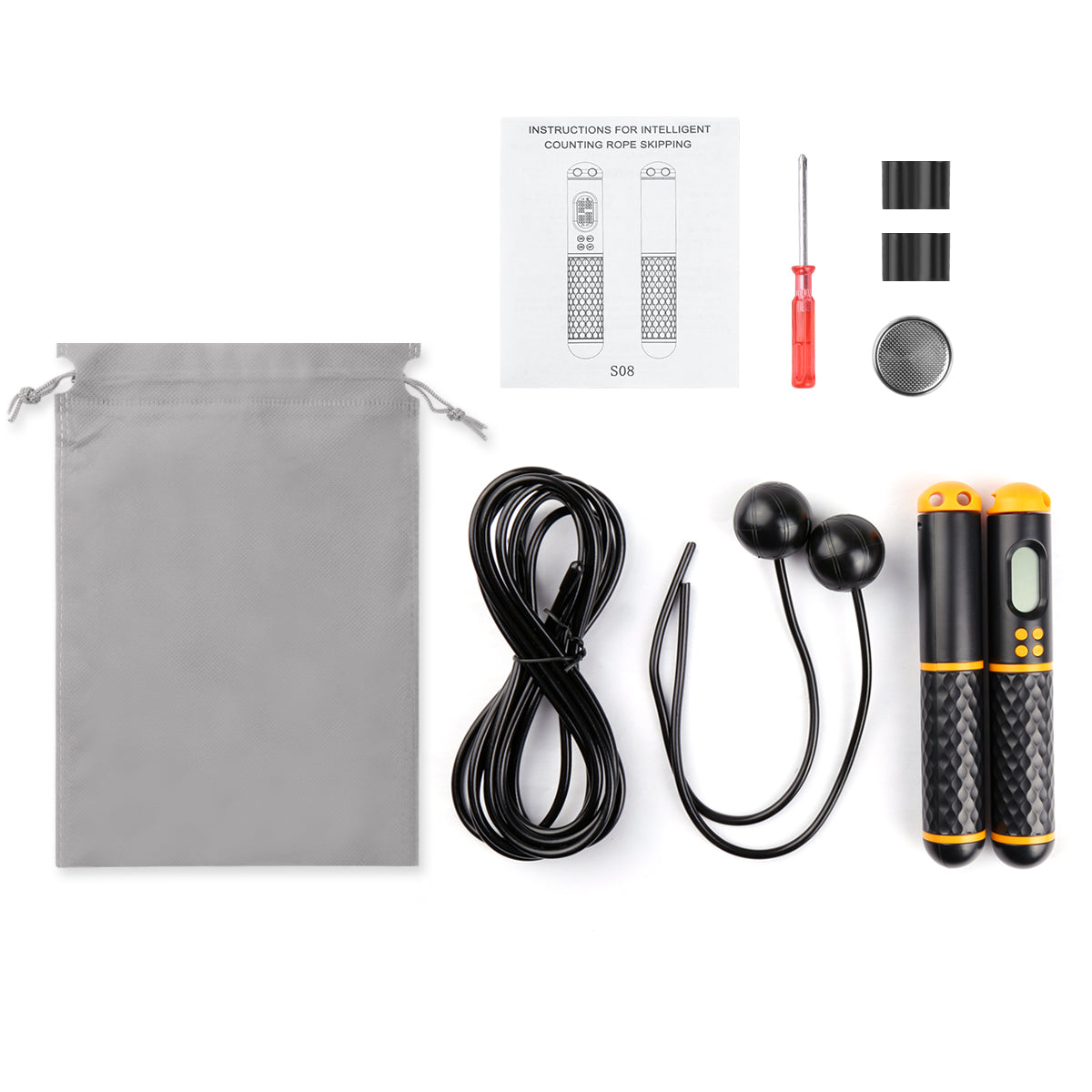Digital cordless skipping rope