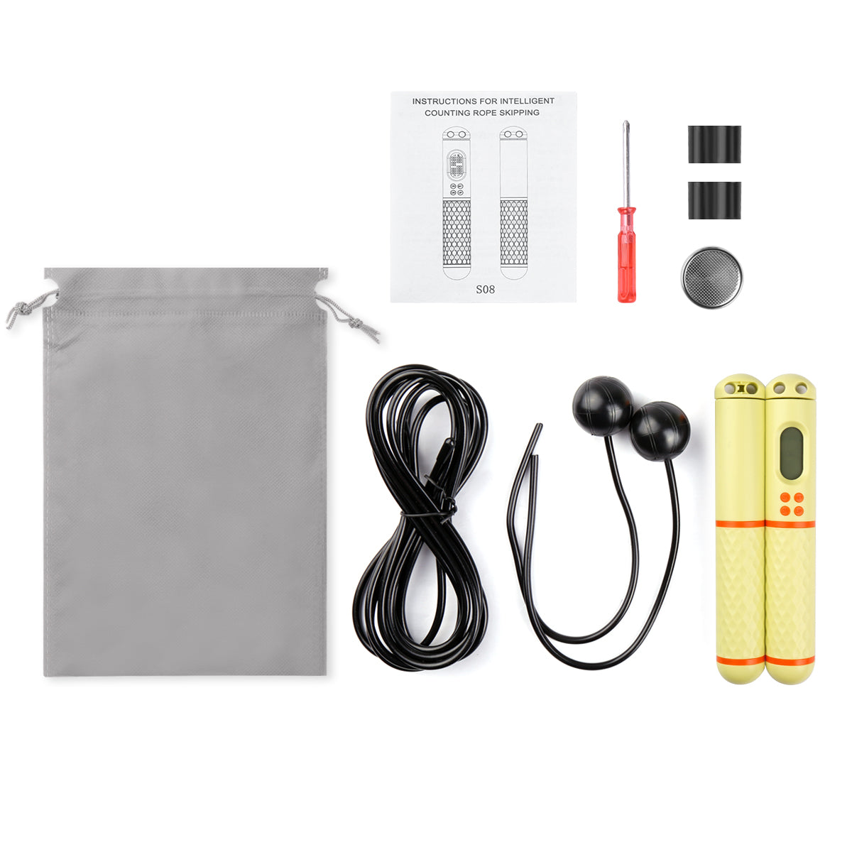 Digital cordless skipping rope