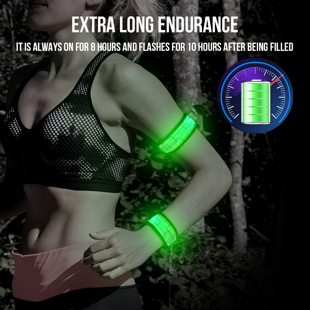 Battery-powered LED bracelet