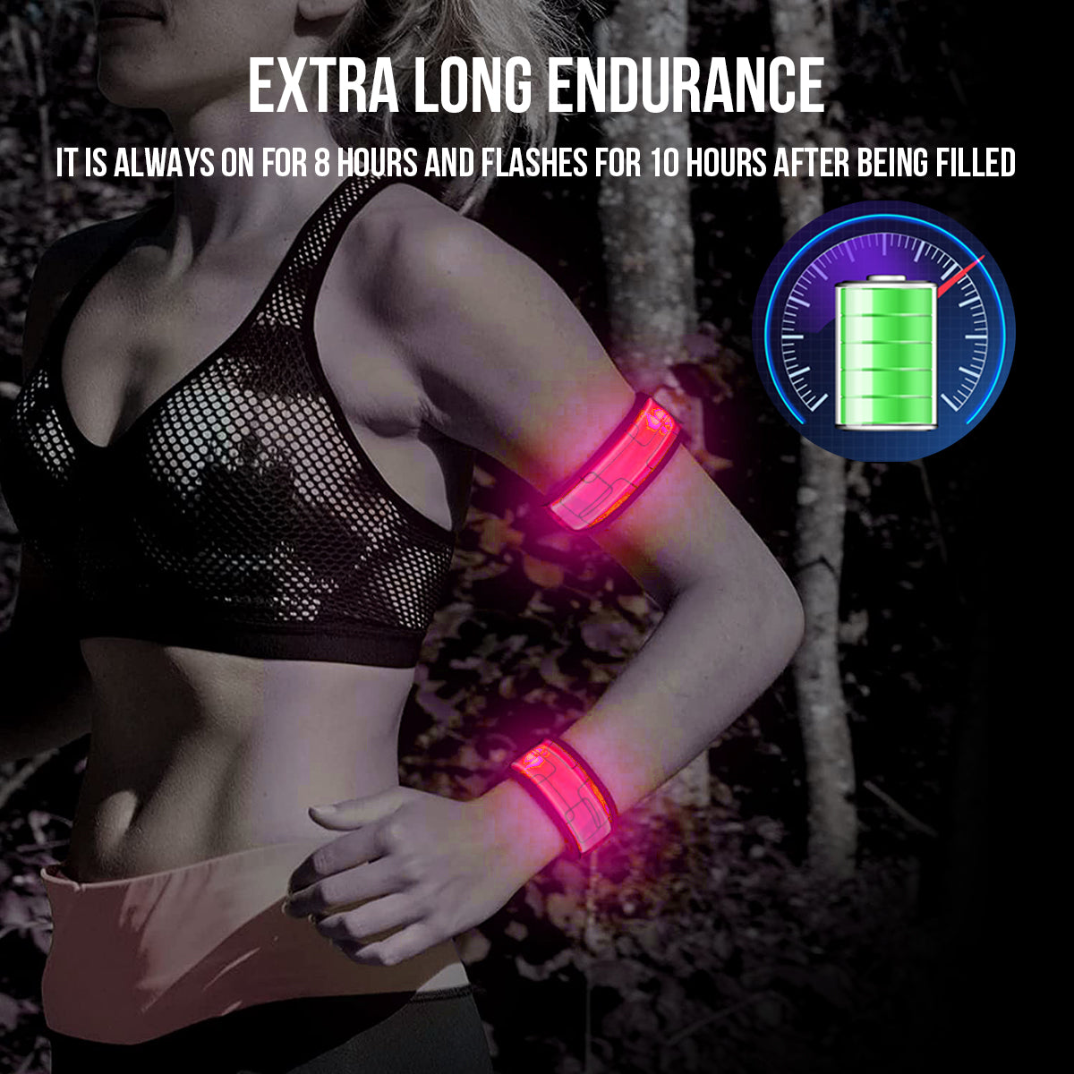 Battery-powered LED bracelet