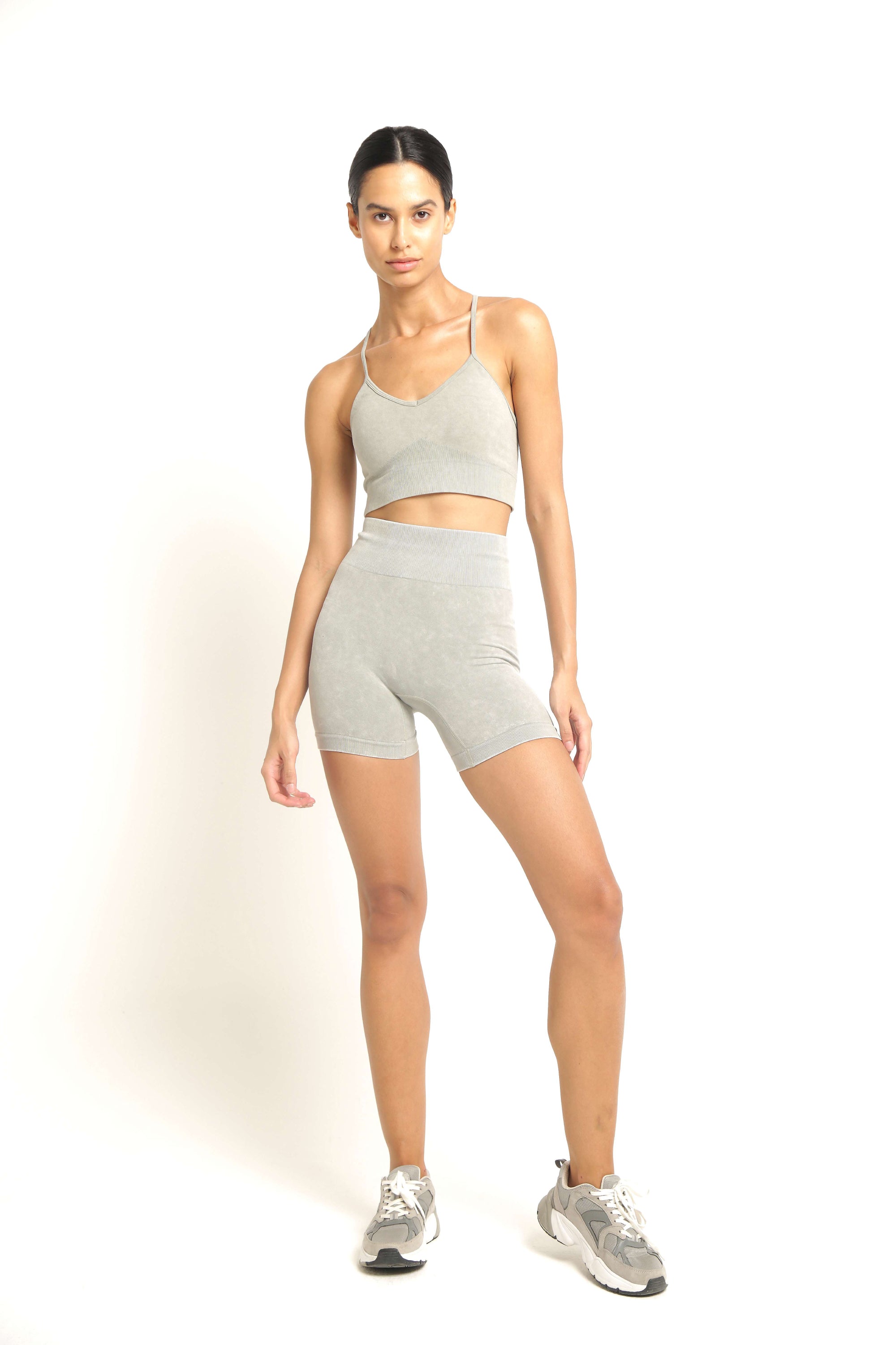 Short Cycliste Femme Court beige