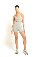 Short Cycliste Femme Court beige