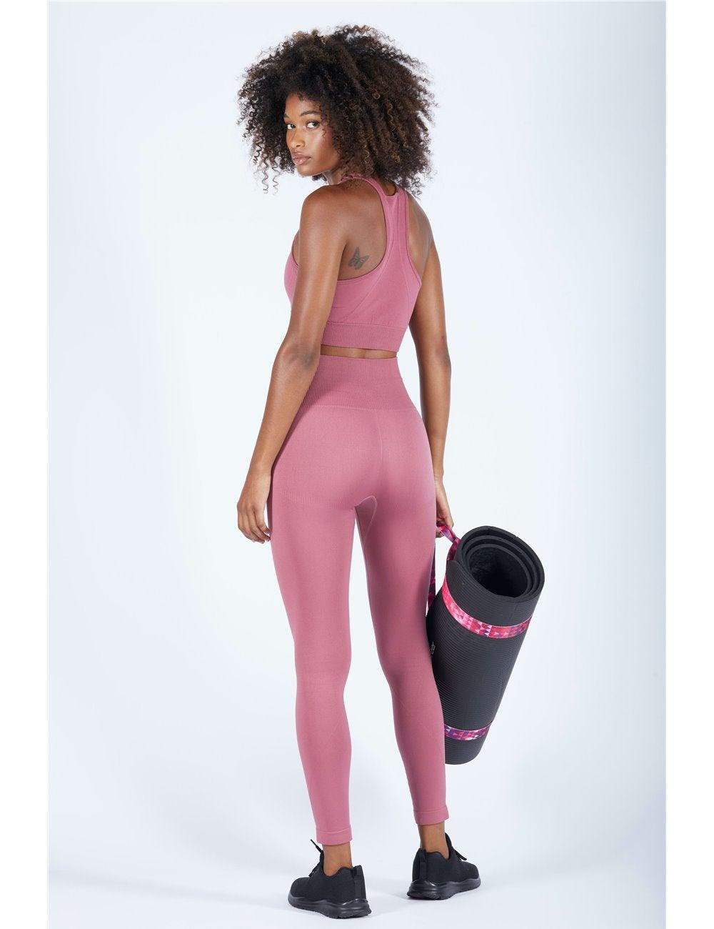 Haut Sport Femme rose vu de dos