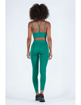 Legging Yoga Femme vert émeraude