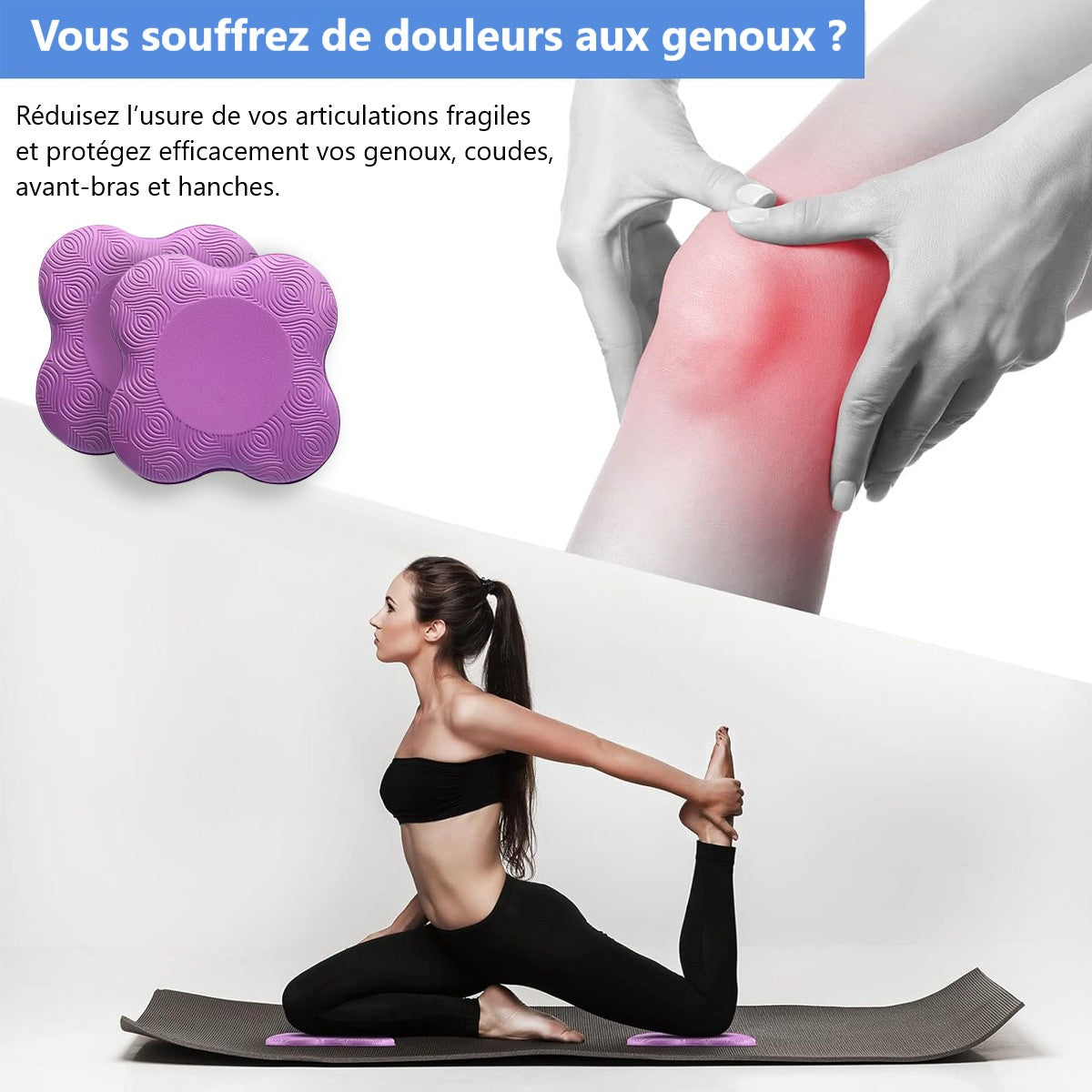 Lot de 2 coussins de Yoga Onamaste