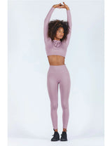 Haut De Sport Femme Manche Longue lila