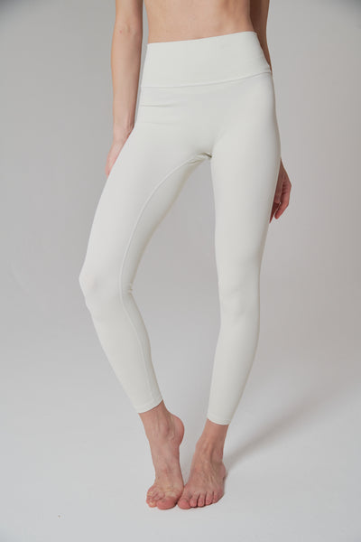 zoom sur le Legging Sport Femme Taille Haute blanc