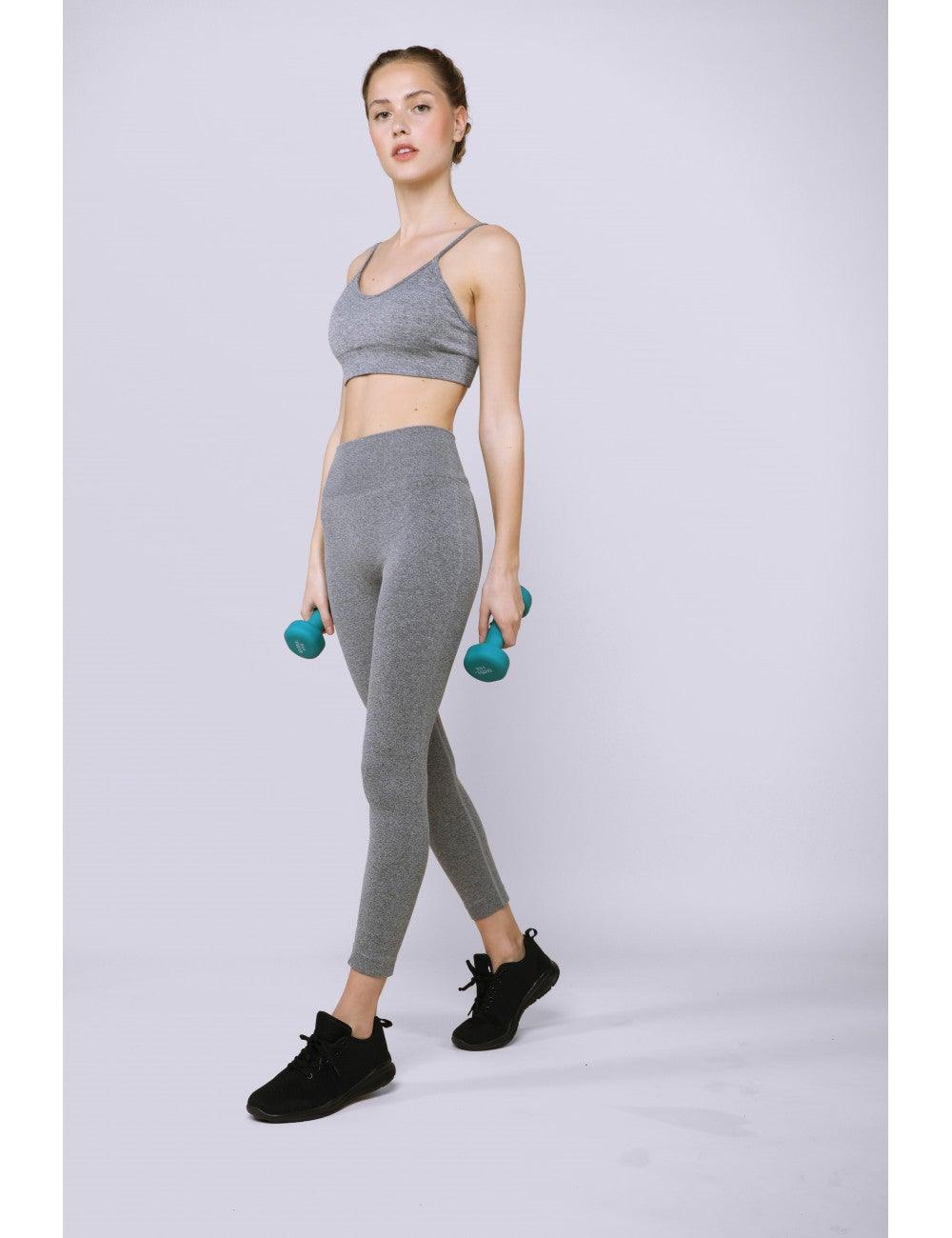 Legging Sport Femme Push Up gris